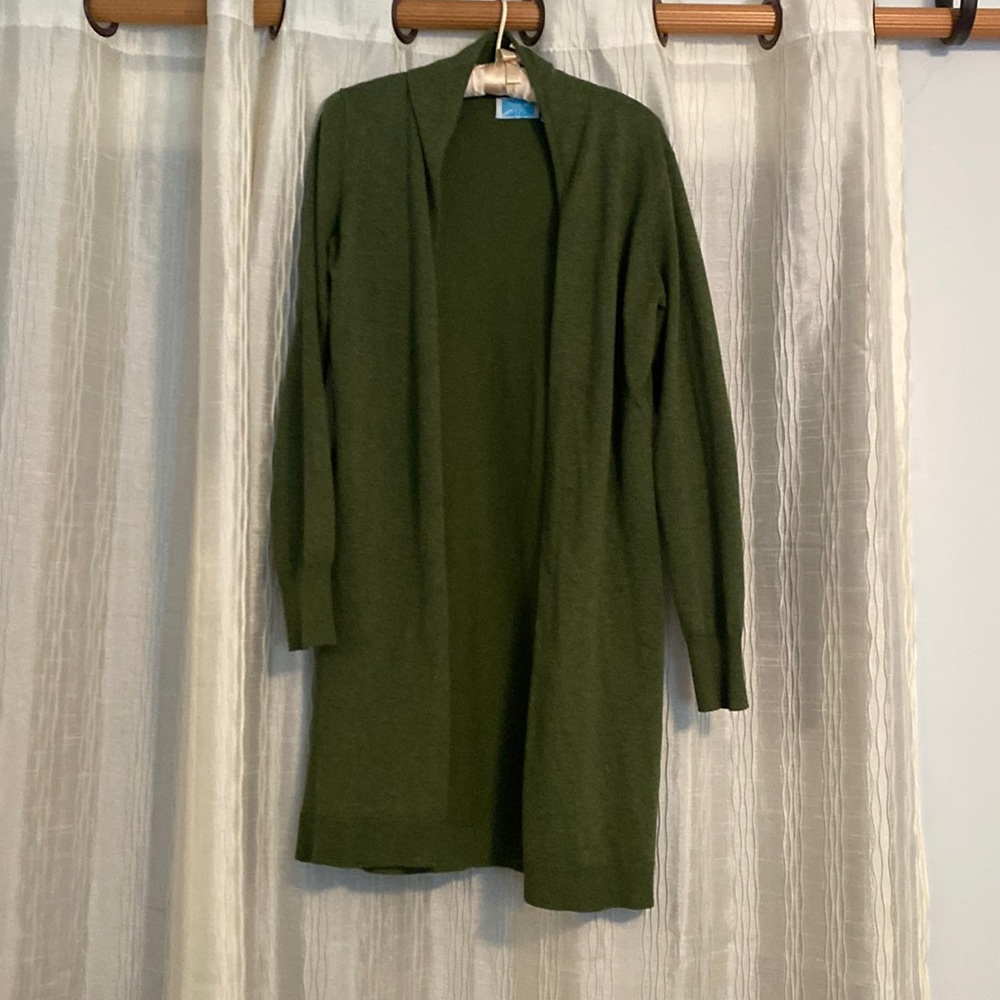 Beautiful Long green sweater.